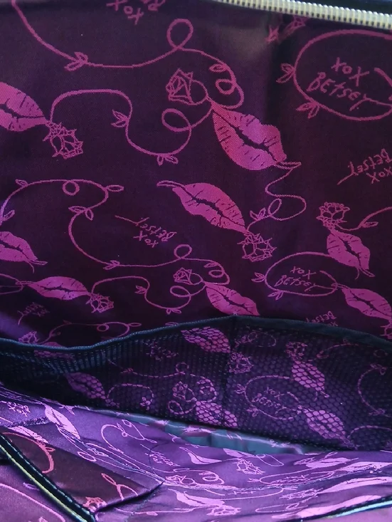 Betsey Johnson Sequin Leopard Print Laptop Bag - Picture 6 of 6